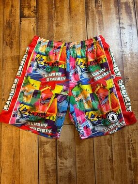 Flow Society Youth Large Vibrant Graphic Shorts Slushy lacrosse LAX shorts